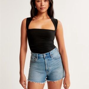 Abercrombie & Fitch Square Neck Ava Top in Black